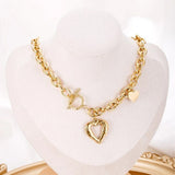 Hollow Heart OT Buckle Love Necklace – Jewelry Gift Ideas — 4