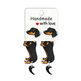 Cute Animal Dachshund Stud Earrings Cartoon Puppy – Dog Lover Gifts — 5