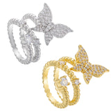 Micro-set Ring, Ring, Adjustable Ring, Butterfly – Stylish Gifts — 6