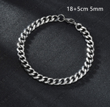 Stainless Steel Six Side Grinding Cuban Bracelet – Jewelry Gift Ideas — 14