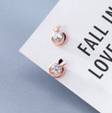 Circle love diamonds and small earrings – Gifts for Couples — 4