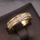 Simple Golden Sliver Rhinestones Ring Copper – Jewelry Gift Ideas — 6