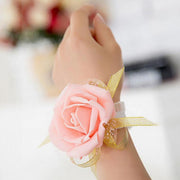 4 Colors Bridesmaid Silk Rose Corsages Hand Flower – Gifts for Her — 3