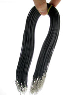 Rope Leather Rope Wax Thread Necklace Rope Black – Jewelry Gift Ideas — 6