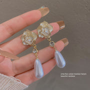 Silver Post Vintage French Pearl Earrings – Stylish Gifts — 15