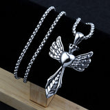 Vintage Wings Cross Titanium Alloy Necklace – Jewelry Gift Ideas — 3