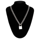 Punk Chain Lock Pendant Necklace Women Men Hip – Jewelry Gift Ideas — 1