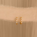 Delicate Pearl Diamond Ring Earrings Elegant Copper – Useful Gifts — 4
