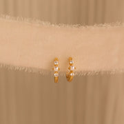 Delicate Pearl Diamond Ring Earrings Elegant Copper – Useful Gifts — 4