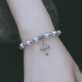 Vintage Pearl Cross Bracelet – Jewelry Gift Ideas — 1