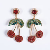 Personality Exaggerated Cherry Alloy Diamond Earrings – Everyday Gifts — 5