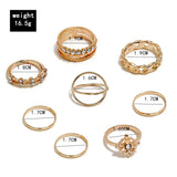 Geometric Eight Piece Combination Ring Set – Practical Gifts — 2