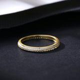 925 Silver Plating 14k Gold Full Diamond Simple Ring – Useful Gifts — 4