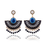 Bohemian Fan Earrings Rice Bead Earrings Ice Split – Thoughtful Gifts — 5