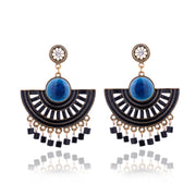 Bohemian Fan Earrings Rice Bead Earrings Ice Split – Thoughtful Gifts — 5