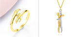 Alloy Simple Hands Hug Ring Opening Adjustable – Jewelry Gift Ideas — 10