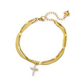 Fashion Double Layer Snake Bone Anklet Elegant Beach – Stylish Gifts — 13
