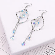 Wavy long crystal earrings – Meaningful Gifts — 6