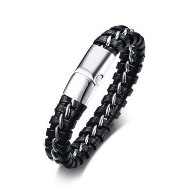 Braided Style personalized leather bracelet – Stylish Gifts — 1