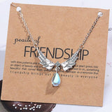 Angel Wing Necklace 925 Sterling Silver Moonstone – Jewelry Gift Ideas — 5