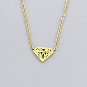 Metal Diamond Ring Pendant Necklace – Jewelry Gift Ideas — 7