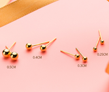 Simple and small golden beads earrings – Everyday Gifts — 6