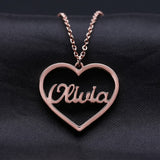 Personalized Custom Heart Pendant Letter Necklace – Jewelry Gift Ideas — 6