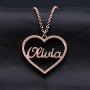 Personalized Custom Heart Pendant Letter Necklace – Jewelry Gift Ideas — 6
