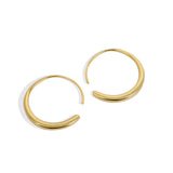 Sterling Silver Simple Temperament O Earrings – Practical Gifts — 3
