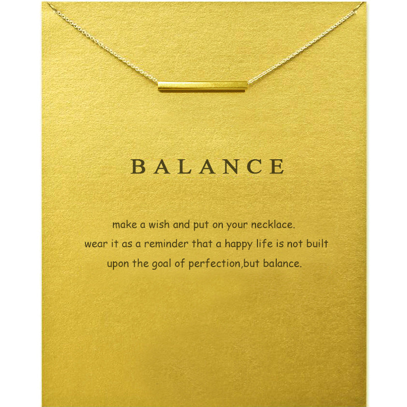 Hollow word copper tube necklace – Jewelry Gift Ideas — 1