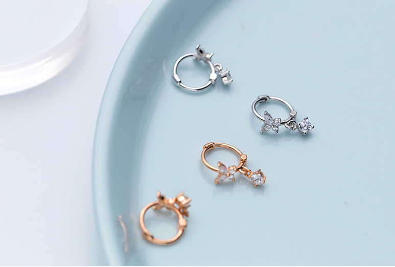 Diamond butterfly earrings earrings – Meaningful Gifts — 1