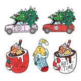 Christmas Tree Trolley Cup Candy Socks Brooch – Jewelry Gift Ideas — 15