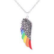 Stainless Steel Wing Pendant Necklace Dripping – Jewelry Gift Ideas — 1