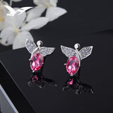 Diamond-encrusted Zircon Sterling Silver Earrings Pop – Gifts for Her — 5