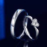 Couple Rings A Pair Of Sterling Silver Male And Female – Gifts for Her — 4