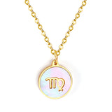Fashion 12 Constellations White Shell Pendant – Jewelry Gift Ideas — 3