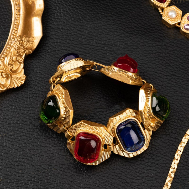 Retro Three-color Hand Burn Glazed Bracelet – Jewelry Gift Ideas — 1