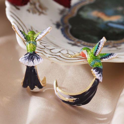 Creative Cute Hummingbird Shape Drop Earrings – Holiday Gift Ideas — 2