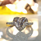 Heart Shaped Main Drill Imitates Mosangshi Ring – Birthday Gifts — 3