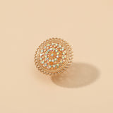 Retro Ethnic Style Round Hollow Diamond Ring – Stylish Gifts — 5