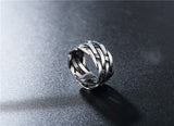 Personalized Retro Woven Extra Wide Ring – Birthday Gifts — 3