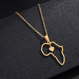 Stainless Steel Africa Map Hip Hop Pendant – Jewelry Gift Ideas — 4