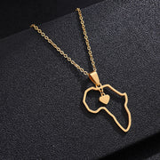 Stainless Steel Africa Map Hip Hop Pendant – Jewelry Gift Ideas — 4