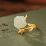 Natural Hetian Jade Qingyu Ring – Jewelry Gift Ideas — 4