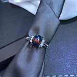 925 Silver Inlaid Natural Opal Ring – Small Gift Ideas — 2