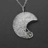 Natural Crystal Moon Pendant – Jewelry Gift Ideas — 7