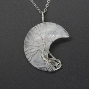 Natural Crystal Moon Pendant – Jewelry Gift Ideas — 7