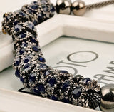 Black Round Sapphire and Blue Diamond Necklace – Jewelry Gift Ideas — 2
