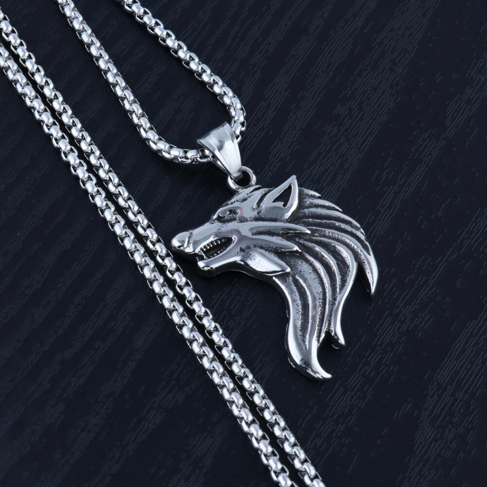 Stainless Steel Alloy Wolf Head Pendant Men's – Jewelry Gift Ideas — 1