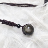 Crystal Natural Obsidian Single Bead Pendant – Jewelry Gift Ideas — 5